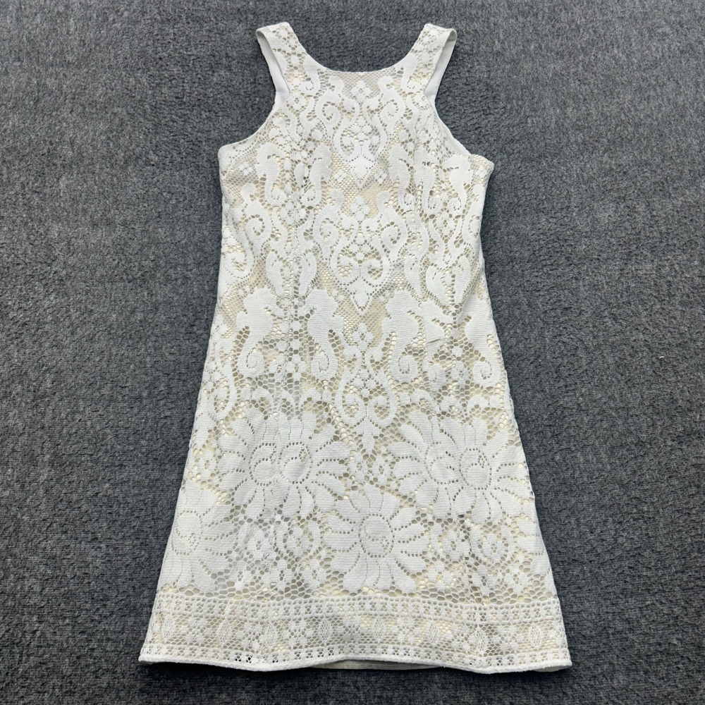 Lily Pulitzer Largo Engineered Seahorse Lace And Gold Mini Dress Size 0